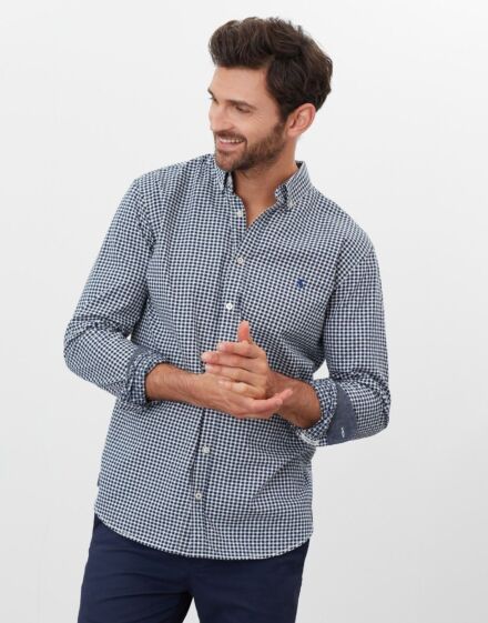 Joules Hammond Classic Fit Check Shirt Navy Check