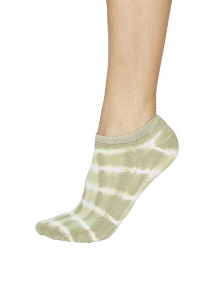 Thought Jules Bamboo Organic Cotton Tie Dye Trainer Socks Pear Green