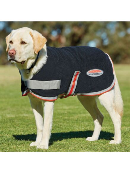 Weatherbeeta Comfitec Therapy-Tec Fleece Dog Coat Black/Silver/Red
