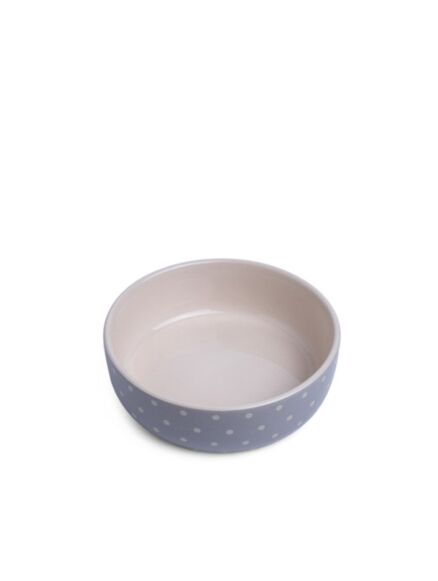 Petface Grey Spot Ceramic Bowl 6"