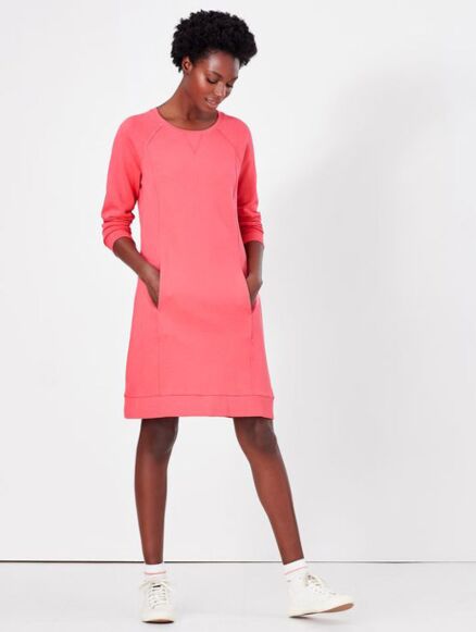Joules Heidi Sweatshirt Dress Pink