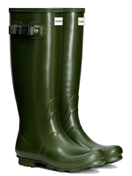 Hunter Women's Norris Field Side Adjustable Wellington Boots Vintage Green