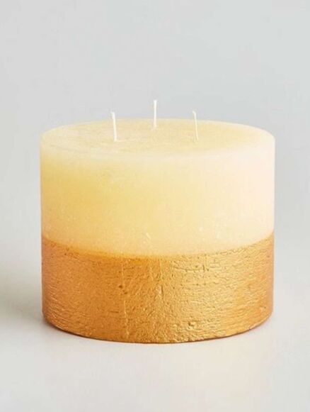 St Eval Inspiritus Gold Half-Dipped Multiwick Candle