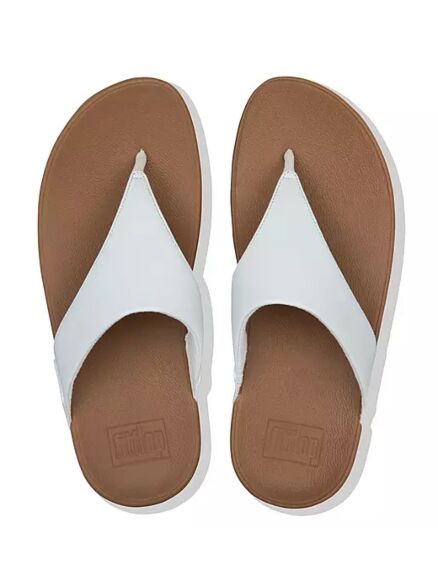 Fitflops Lulu Leather Toe Post Sandals White