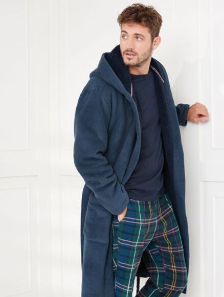 Joules Montague Dressing Gown Navy