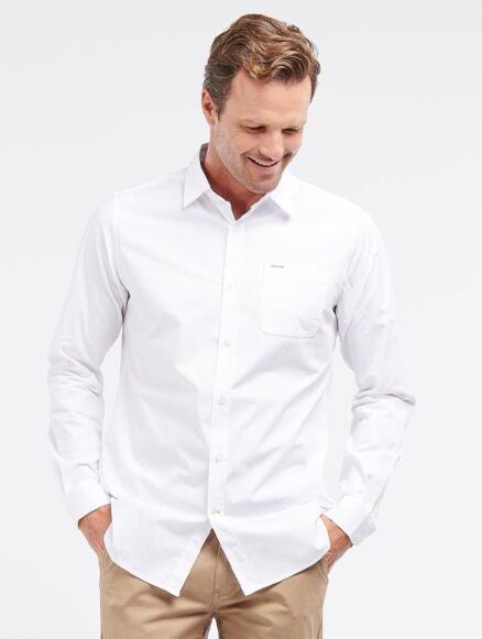 Barbour Men's Stretch Poplin Shirt White