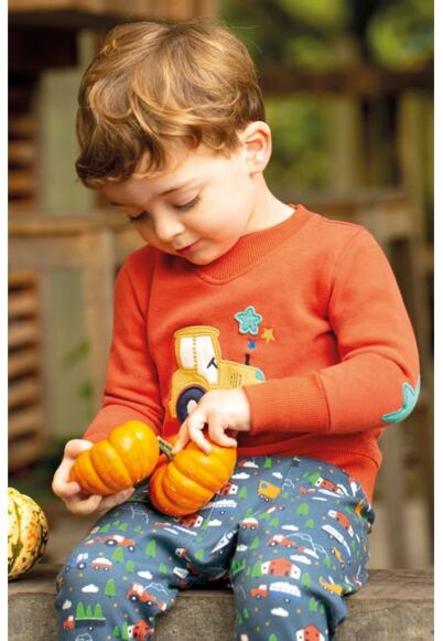 Frugi Easy On Jumper Falun Red/Tractor