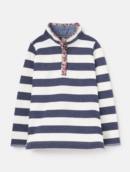 Joules Saunton 1/2 Zip Sweatshirt Blue Stripe