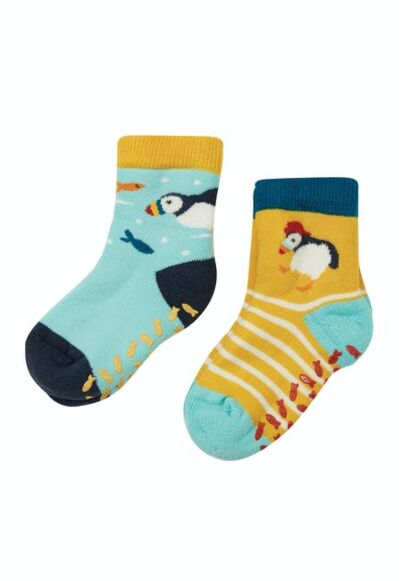 Frugi The National Trust Grippy Socks 2 Pack Puffin