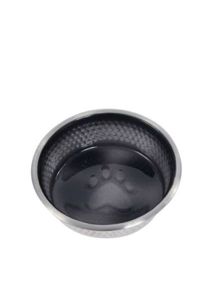 Weatherbeeta Stainless Steel Shade Dog Bowl Black 23cm
