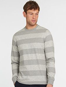 Barbour Men's Ortun Striped Long Sleeve T-Shirt Grey Marl