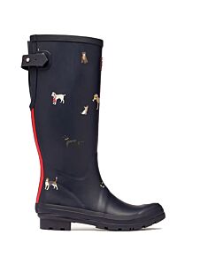 Joules Back Adjustable Printed Wellies Best In Show: French Navy