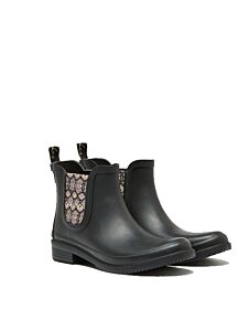 Joules Rutland Chelsea Boot with Printed Gusset Black