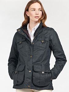 Barbour Winter Defence Waxed Cotton Jacket Navy/Classic